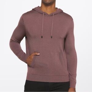 Men's Artefact 100% Merino Wool Brosnan Hooded Sweatshirt in Mauve Purple - M